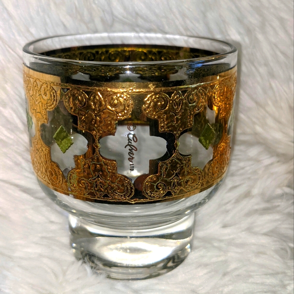 Mid-Century Culver Ltd.  "Valencia" , 22-Karat Drink Glasses. Drinkware-Set of 4